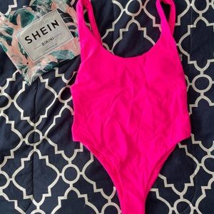 Neon Pink One Piece Swimsuit NEVER WORN